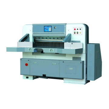 Touch screen single hydraulic double guide paper cutting machine